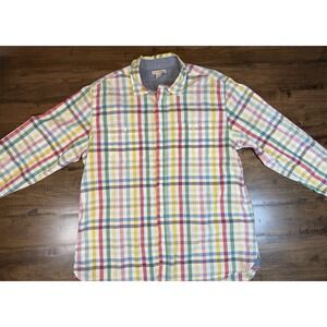 Carbon 2 Cobalt, Long Sleeve, Plaid, Button Up, Size L,